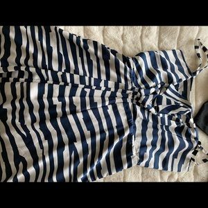 Striped navy dress